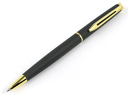 Stylo bille H�misph�re noir mat attributs dor�s de Waterman - photo.