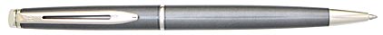 Stylo bille H�misph�re satin� gris attributs chrom�s de Waterman, cliquez pour plus de d�tails sur ce stylo...