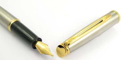 Stylo plume H�misph�re acier satin� attributs dor�s de Waterman - photo 4