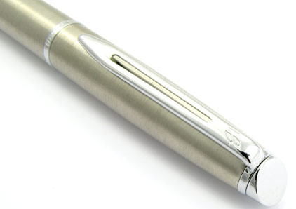 Stylo plume H�misph�re acier satin� attributs chrom�s de Waterman - photo.