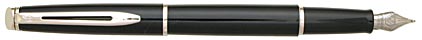 Stylo plume H�misph�re laqu� noir attributs chrom�s de Waterman, cliquez pour plus de d�tails sur ce stylo...