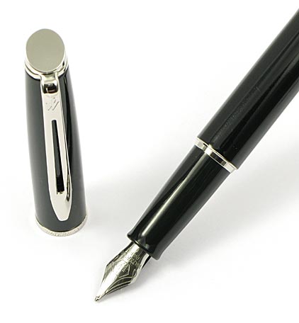 Stylo plume H�misph�re laqu� noir attributs chrom�s de Waterman - photo 2
