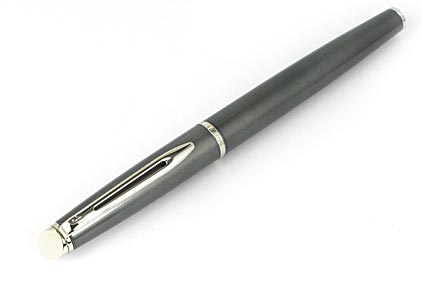 Stylo plume H�misph�re satin� gris attributs chrom�s de Waterman - photo.
