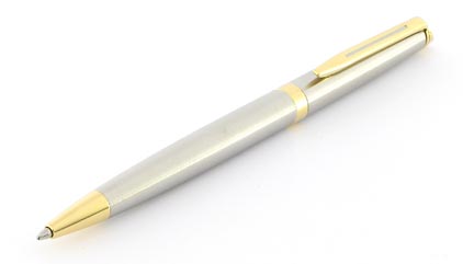 Stylo bille H�misph�re acier attributs dor�s de Waterman - photo.