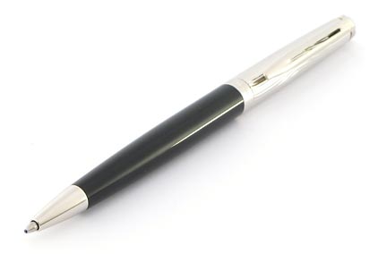 Stylo bille H�misph�re Deluxe noir attributs palladi�s de Waterman - photo.
