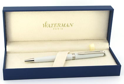 Stylo bille H�misph�re laqu� blanc attributs palladi�s de Waterman - photo 3