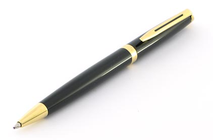 Stylo bille H�misph�re laqu� noir attributs dor�s de Waterman - photo.
