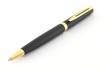 Stylo bille H�misph�re noir mat attributs dor�s de Waterman - photo.
