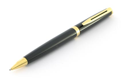 Portemine 0,5 H�misph�re laqu� noir attributs dor�s de Waterman - photo.