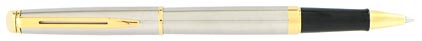 Roller H�misph�re acier attributs dor�s de Waterman, cliquez pour plus de d�tails sur ce stylo...