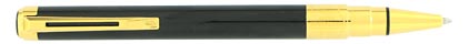 Stylo bille Perspective laqu� noir attributs dor�s de Waterman, cliquez pour plus de d�tails sur ce stylo...