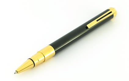 Stylo bille Perspective laqu� noir attributs dor�s de Waterman - photo.