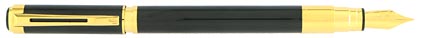 Stylo plume Perspective laqu� noir attributs dor�s de Waterman, cliquez pour plus de d�tails sur ce stylo...